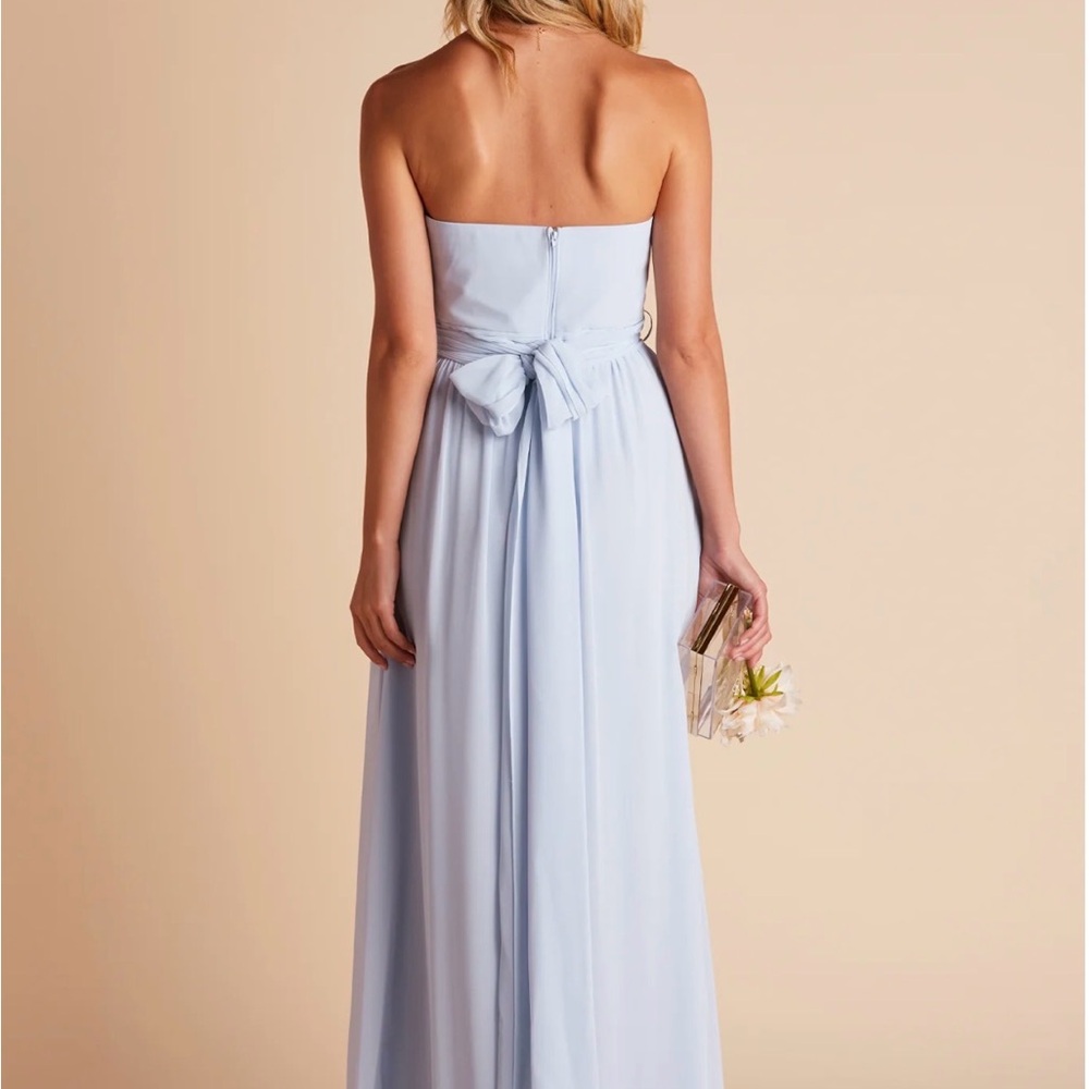 Birdy Grey - Ice Blue Chiffon Convertible Bridesmaid dress “Grace” with slit - Picture 4 of 10